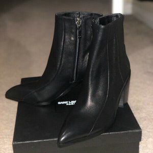 YSL FEMALE Leather Booties Size 38 lightly worn $2